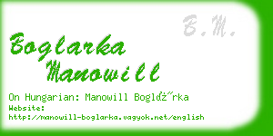 boglarka manowill business card